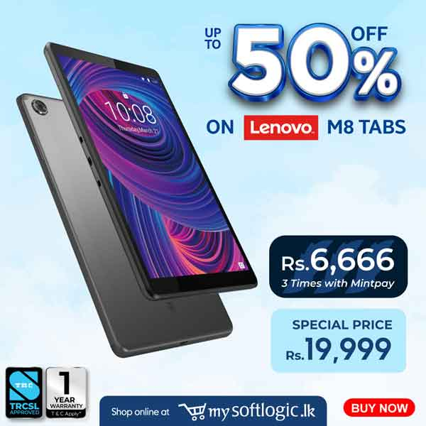 Get up to 50% OFF on Lenovo M8 Tabs for just Rs. 19,999