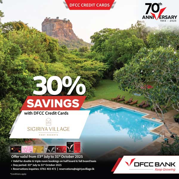 Enjoy up to 30% Savings on double & triple room bookings on half board & full board basis stays at Sigiriya Village
