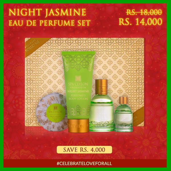 Save Rs. 4000/-  for Night Jasmine Perfume Set @Spa Ceylon