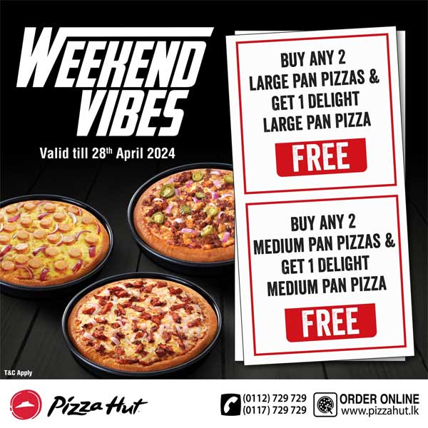 Get 1 delight large pan pizza free when you buy any 2 large pan pizzas @ Pizza Hut