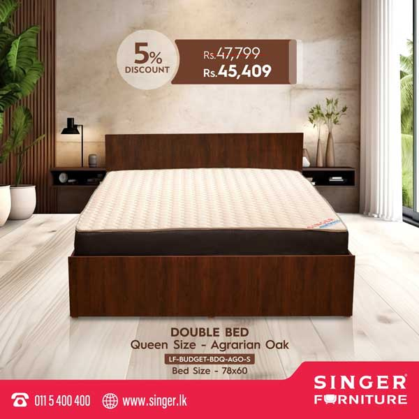 Total Bedroom Set for Rs.125,000 @ SINGER showroom now.
