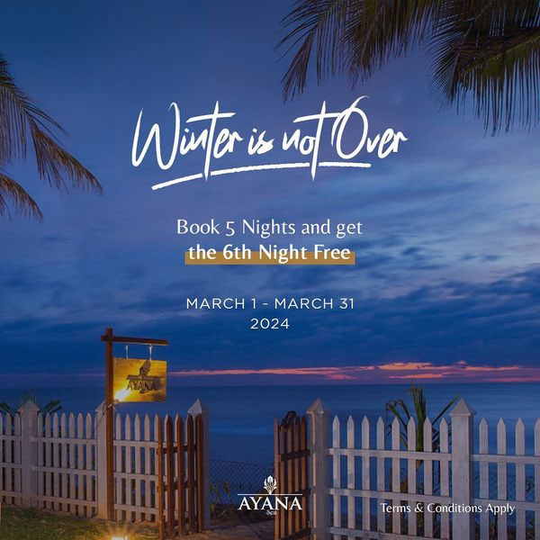 Book 5 nights and get the 6th night free! @ Hotel Ayana Sea