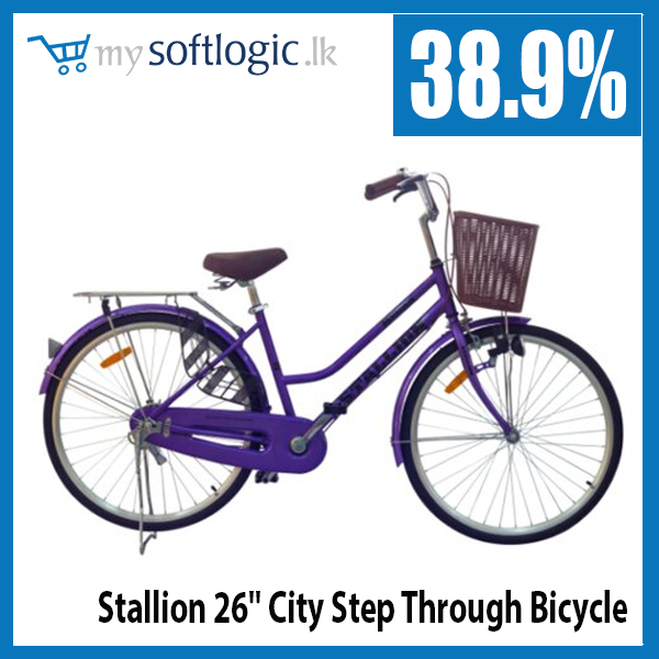 38.9% off for Stallion 26’’ City Step Through Bicycle Purple @My Softlogic.lk