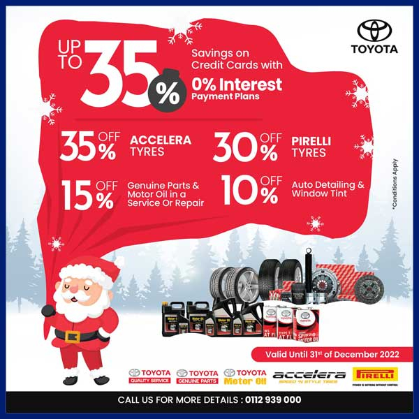 Get 35% Off on Accelera Tyres At Toyota Lanka
