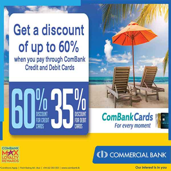 Get a discount of up to 60% with ComBank Credit & Debit Cards
