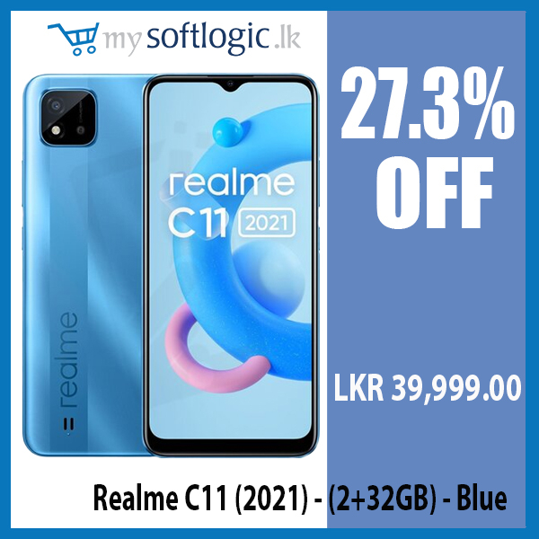 27.3% off for Realme C11 (2021) Blue @My Softlogic.lk