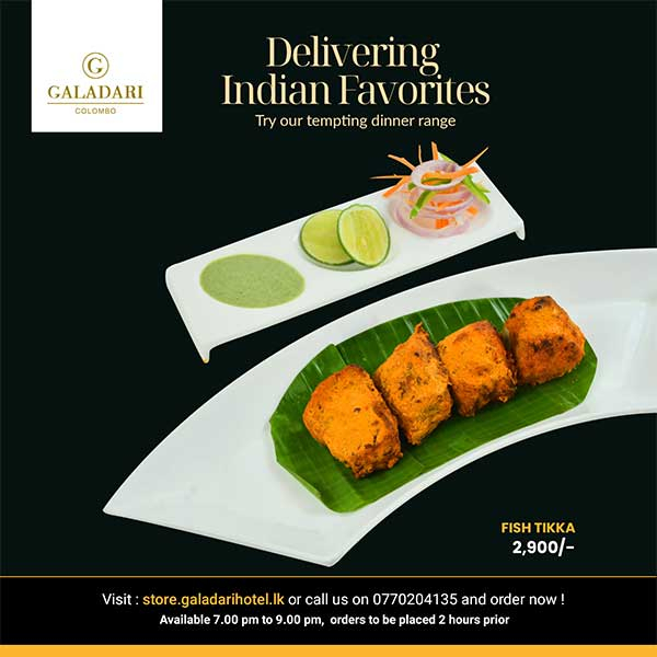 Enjoy a special price on fish tikka special menu @ Galadari Hotel