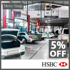 Get a 5% off for Engine Oil & Auto Care @Merc-Stop with HSBC Credit Card
