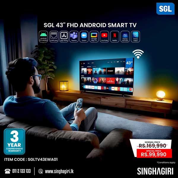 The SGL 43” FHD Android Smart TV is everything you need at Rs.99,990