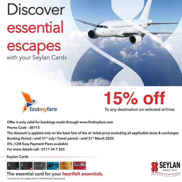 Unlock exclusive savings and explore the world with Seylan Cards!