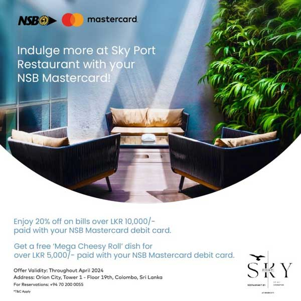Enjoy up to 20% off @ SKY port with NSB Master Debit Cards