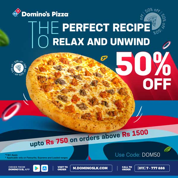 Get a special price on Dining @ Domino’s Pizza Sri Lanka