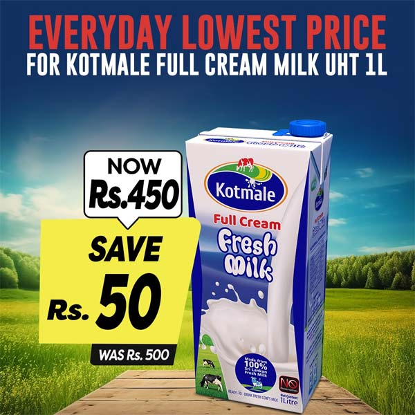 Enjoy daily lowest prices for Kotmale Full Cream Milk 1L at just Rs. 450