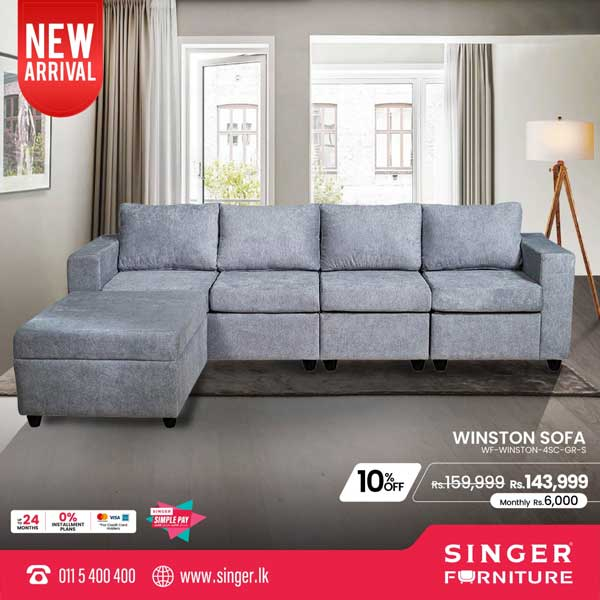 Buy Winston Corner Sofa at Rs.143,999/- with 10 years warranty