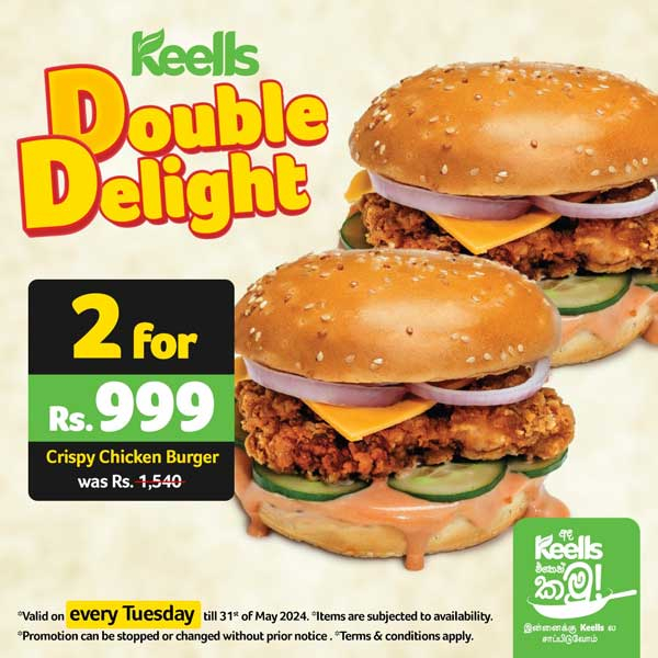 Take a bite out of our Crispy Chicken Burger offer where you get 2 for Rs. 999
