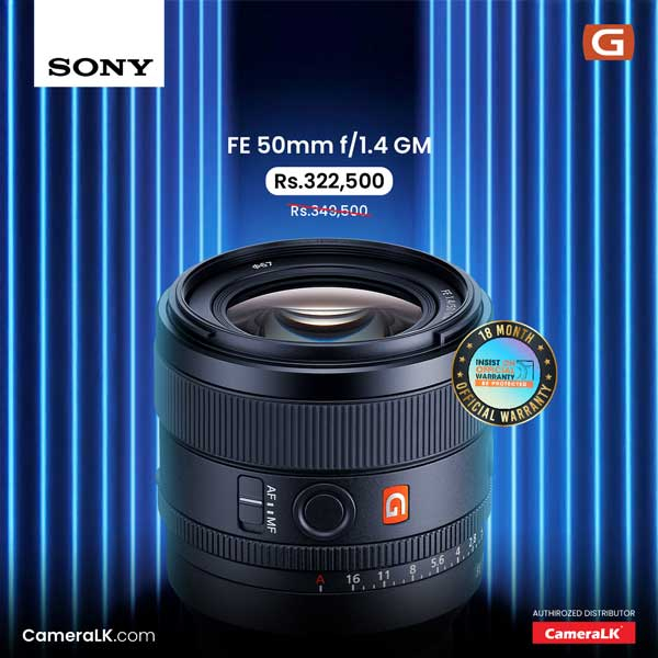 Enjoy a special price onThe Sony FE 50mm f/1.4 GM Lens @  CameraLK Store