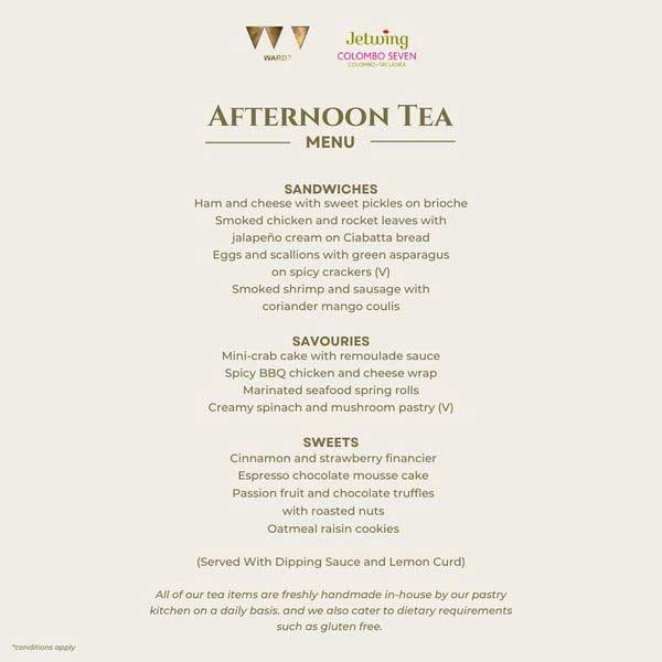 Enjoy a afternoon tea at Ward 7, Jetwing Colombo Seven