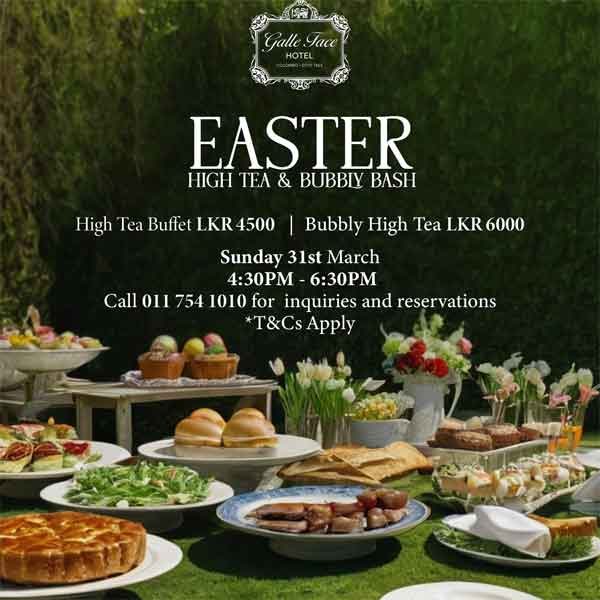 Enjoy a easter high tea buffet @ Galle Face Hotel