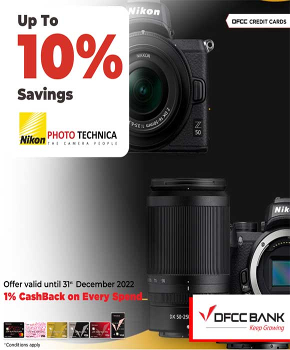 Enjoy up to 10% savings on selected accessories at Photo Technica with DFCC Credit Cards!