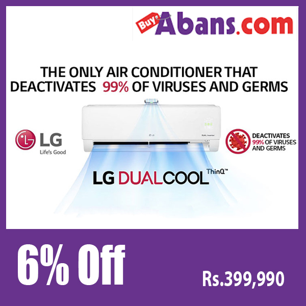 6% off for LG 12000 BTU Air Conditioner UV Nano Inverter @Buy Abans.com