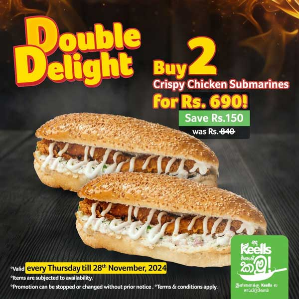 Double your delight with our 2 Crispy Chicken Submarines for just Rs. 690