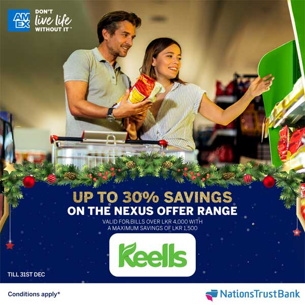 Save up to 30% @ Keells Supermarkets with Nations Trust Bank American Express