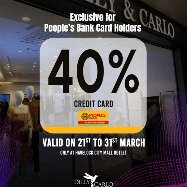 Enjoy 40% off on your purchases when you pay with your people’s bank credit card! @ Havelock City Mall