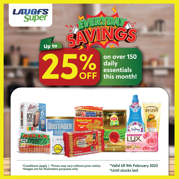Everyday Saving 25% Off @Laugfs Super