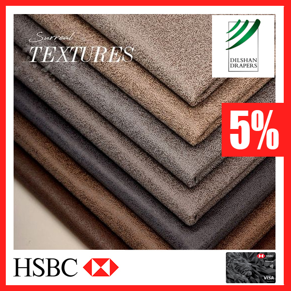 5% off for selected Curtain and Furniture Fabrics with HSBC Credit Cards @Dilshan Drapers