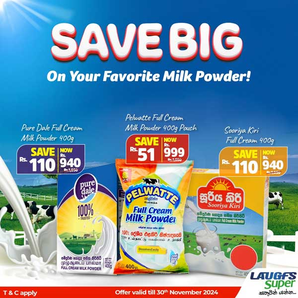 Save big on the milk powders you love! Visit LAUGFS Supermarkets today and grab the best offers