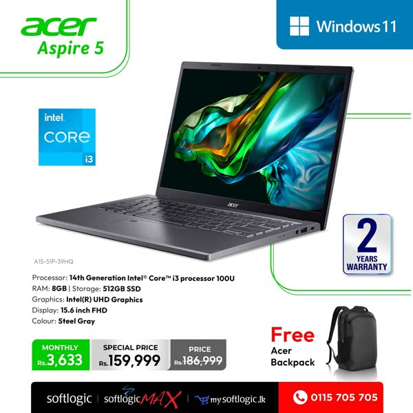 Power up your work or study game with Intel performance, 8GB RAM, and a FREE backpack!