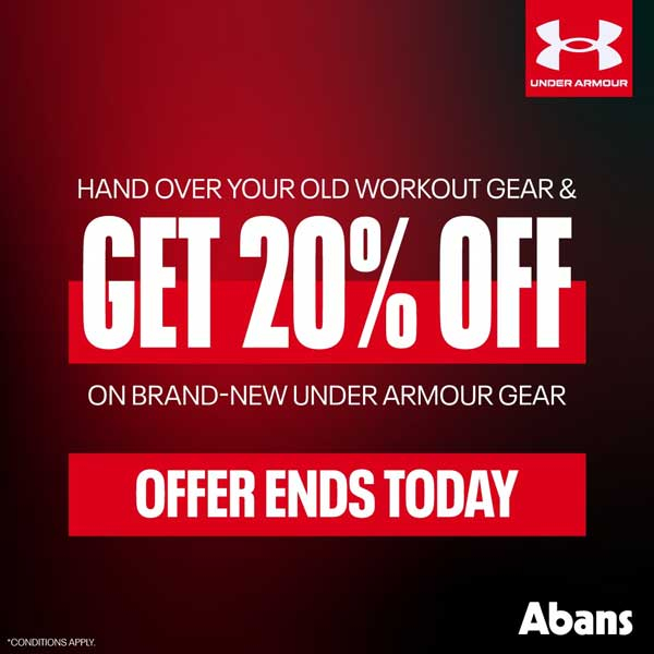 Come hand over your old active gear from any brand and get 20% OFF on brand-new Under Armour gear