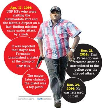 Daily Mirror - Sri Lanka Latest Breaking News and Headlines - Print Edition 5-year RI for H'tota Mayor Eraj