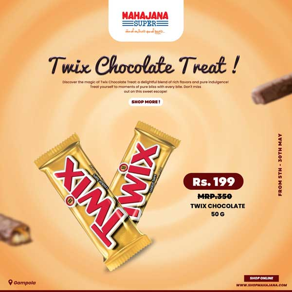 Savor the irresistible crunch of Twix chocolate with our exclusive offer