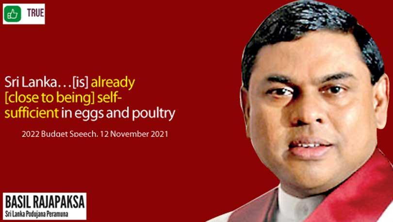 Minister Basil Rajapaksa lays it straight on egg and poultry self