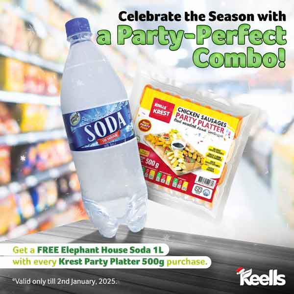 Purchase a Krest Party Platter 500g and get a FREE Elephant House Soda 1L to complete your party spread