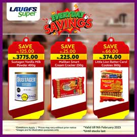 Save up to 25% for Selected Essentials @Laugfs Super Center
