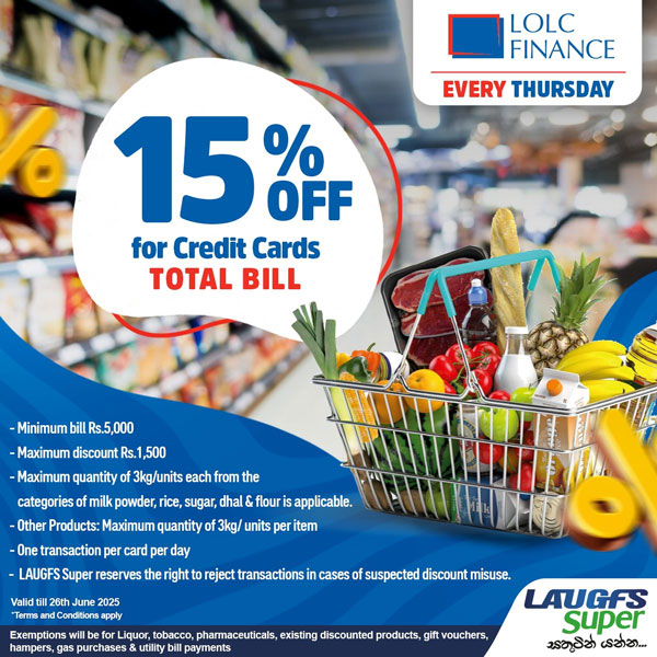 Treat yourself with these fabulous credit & debit card offers only at LAUGFS Super this June month.