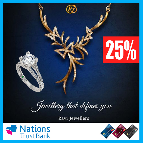 25% Savings for NTB American Express Credit Card Holders @Ravi Jewellers