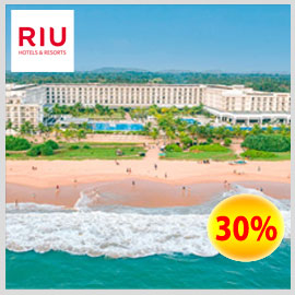 Enjoy 30% OFF and book your room now with Hotel Riu Sri Lanka