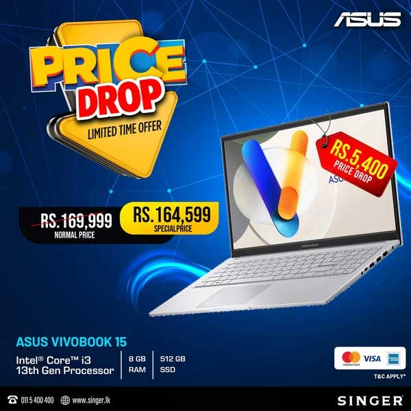 Enjoy a price drop on laptops @ Singer Sri Lanka