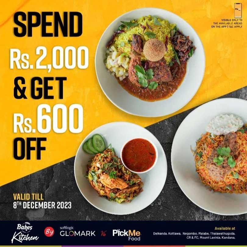 Order your favourite meals from Bakes Kitchen by GLOMARK via PickMe