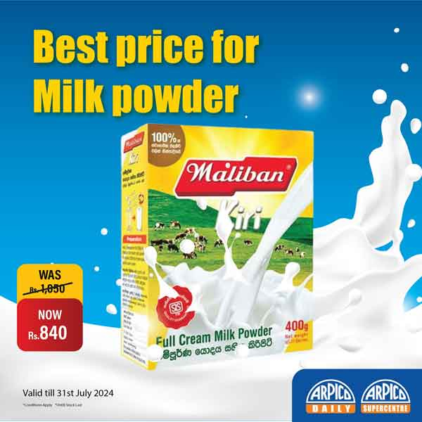 Get 20% OFF on Maliban Milk Powder at Arpico Supercenter!