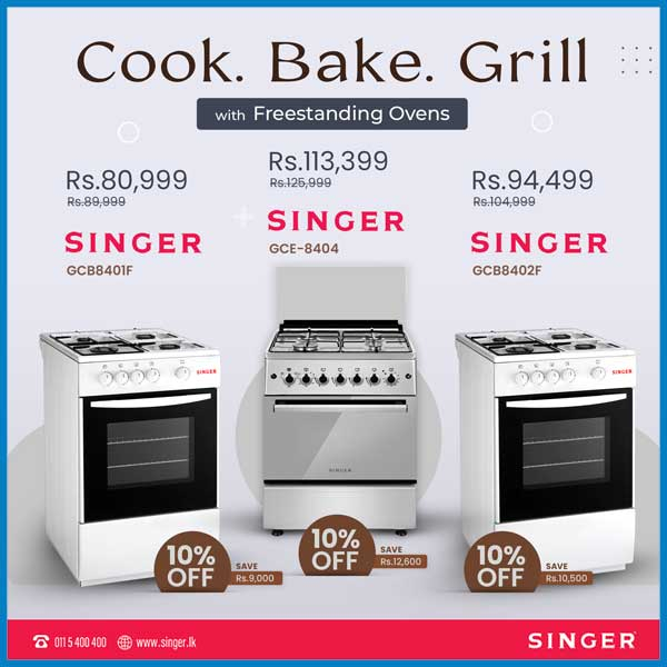 Get 10% off On Cook.. Bake... Grill with Freestanding Oven @Singer Sri Lanka