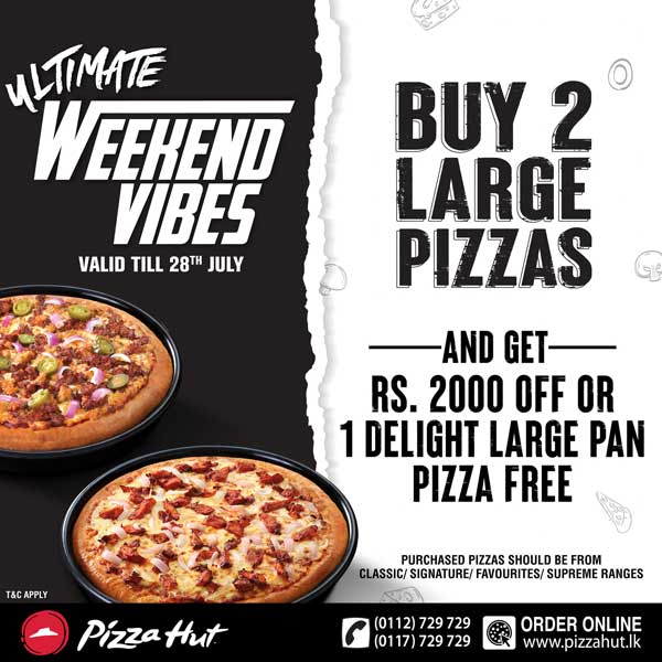 BUY 2 Large Pan Pizzas and GET Rs. 2000 OFF