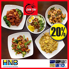 20% off for HNB Credit Card Holders for Dine-in @ Din Tai Fung