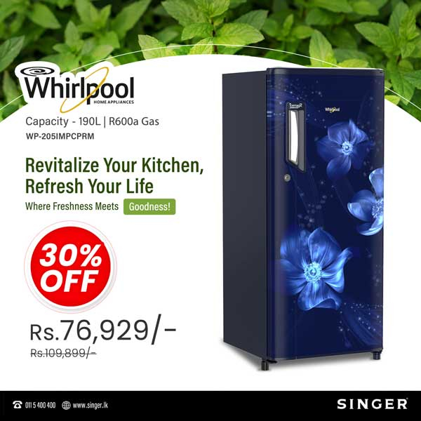 Get 30% Off for Whirl Pool refrigerators @ Singer