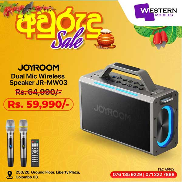 Enjoy a special price on JOYROOM Dual Mic Wireless Speaker  @ Western Mobiles