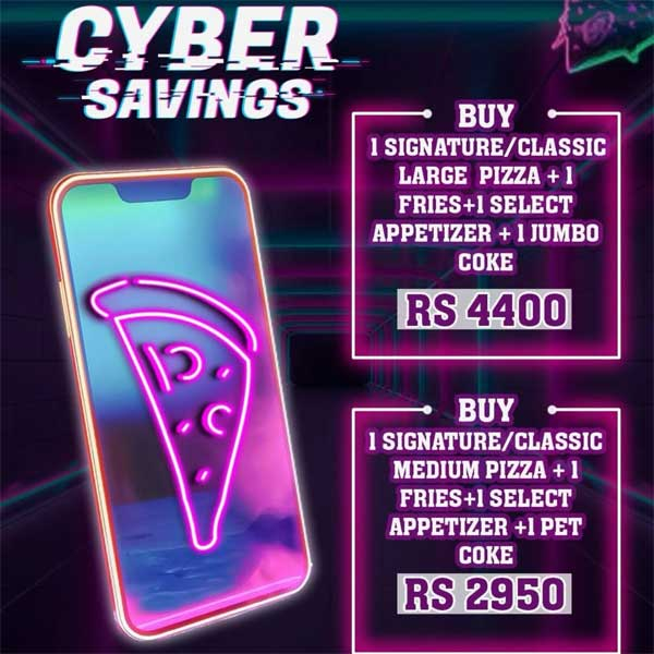 CYBER SAVINGS from Pizza Hut!