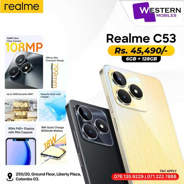 Enjoy a special price on Realme C53 @ Western Mobiles
